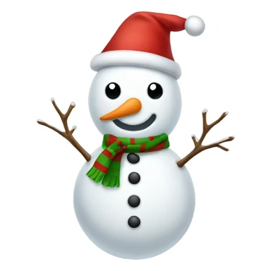 full body christmas hat snowman sticker