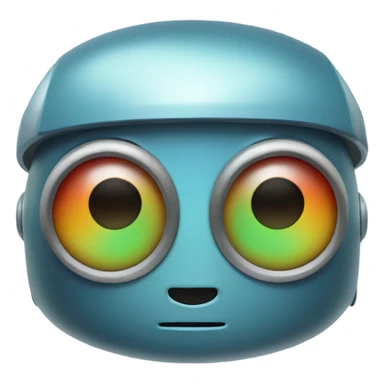 cute robot in a vintage gold frame sticker