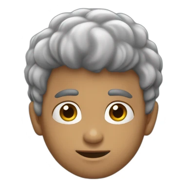 muchacho pelo gris piel blanca sin barba ni bugote pastel sticker