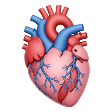 soft pastel pink anatomic heart sticker