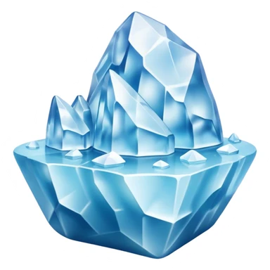 A 3D iceberg in Apple Memoji style
 sticker