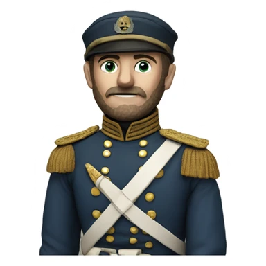 soldier in the Crimean War with a plaster cast on his arm sticker