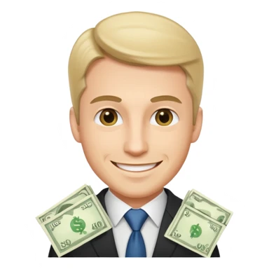 BUSINESSMAN WITH MONEY sticker