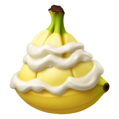 Banana dipped in ice cream sticker