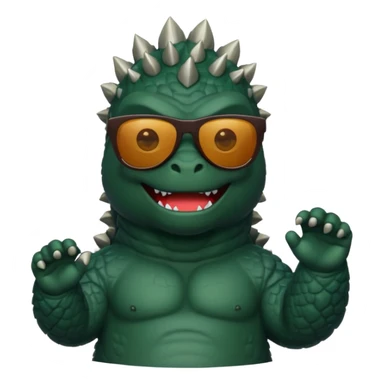 Godzilla wearing sunglasses sticker