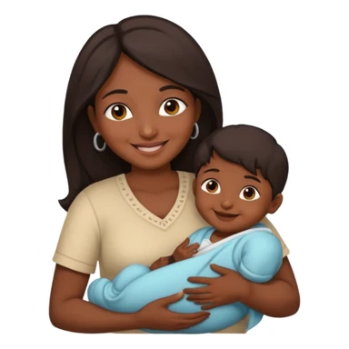 indian mum with infant sticker