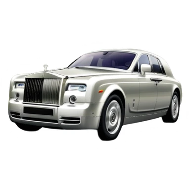 Rolls-Royce Phantom (2022) – cinematic-realistic Rolls-Royce Phantom, its polished silver frame glistening under the sun as it glides down a winding, tree-lined road. The iconic Spirit of Ecstasy hood ornament stands proudly, the V12 engine hums silently as the car cuts through the serene countryside, embodying elegance and power. sticker