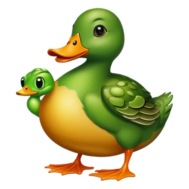 Un pato con cara de rana sticker