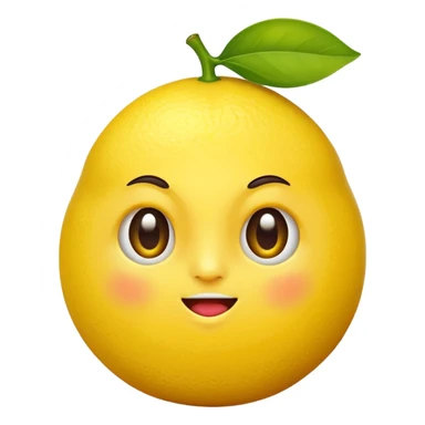 A squished lemon sticker