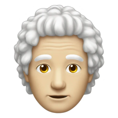 Men's body from 1900 white wig sticker