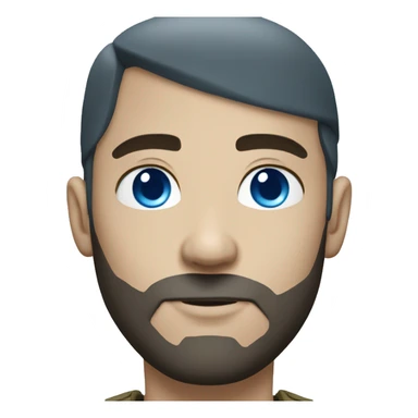 Military commando White skin blue eyes sticker