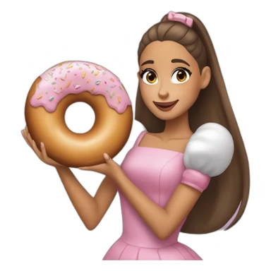 ariana grande holding a donut sticker