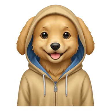 Dog wearing a hoodie  sticker