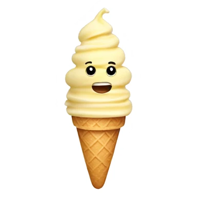 Ice cream with a banana  sticker
