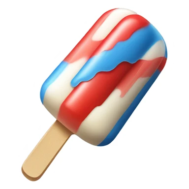 red white blue 3 striped ice pop sticker
