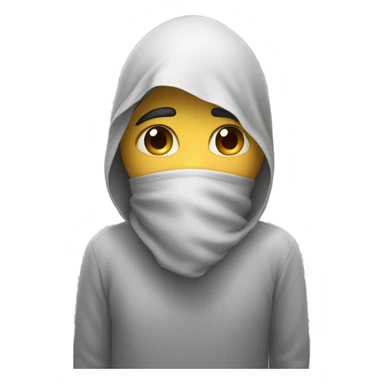 Shy person covering their face sticker