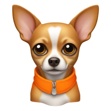 Chihuahua in a orange suit sticker