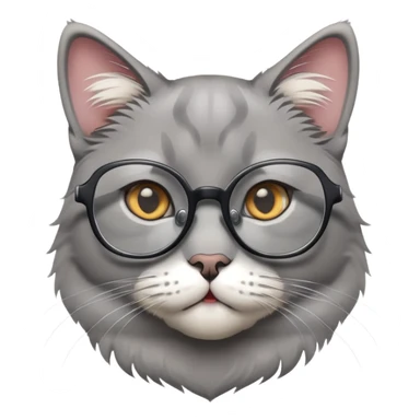 Cat with glasses sticker