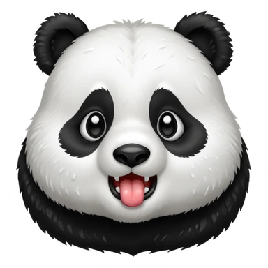 cute panda drooling sticker