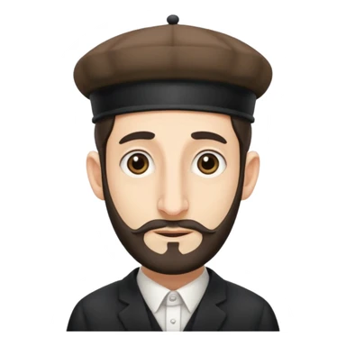 Jewish person long nose kippa sticker