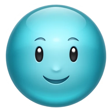 aqua color sphere sticker