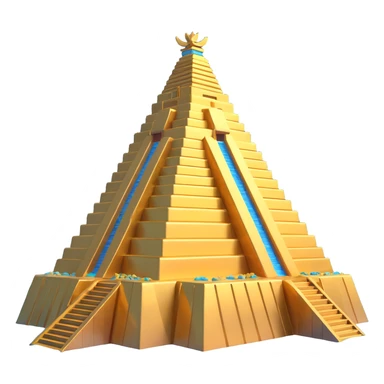 futuristic Anunnaki golden ziggurat underwater base sticker