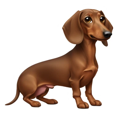  Very skinny brown dachshund  sticker