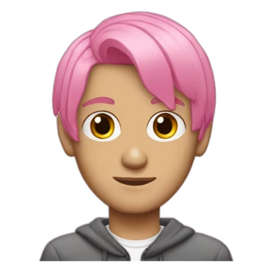 Lil Peep Pink hair sticker