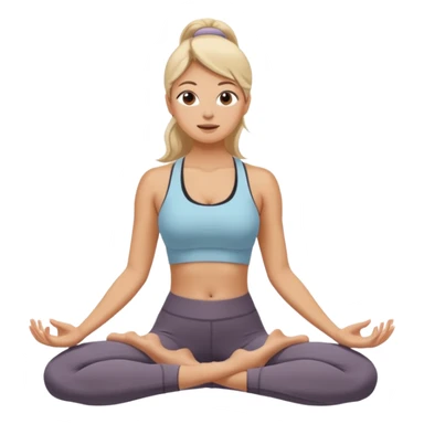 woman burping during yoga practice sticker