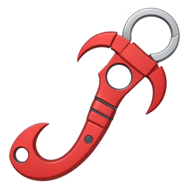 Single blade karambit , the blade needs to be a marble red  sticker