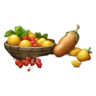 rustic food still life sticker
