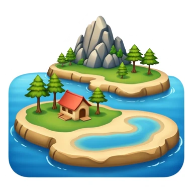 lake with an island sticker
