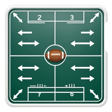 amercian football playbook formation tactics sticker