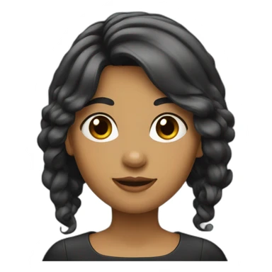 Fille noir cheveux attaché sticker