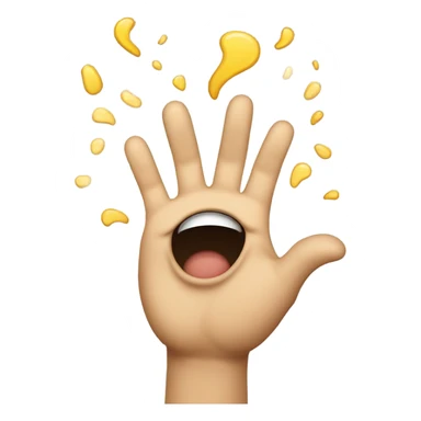 crying emoji looking at the sky desperate with hands open in a desperate position  sticker