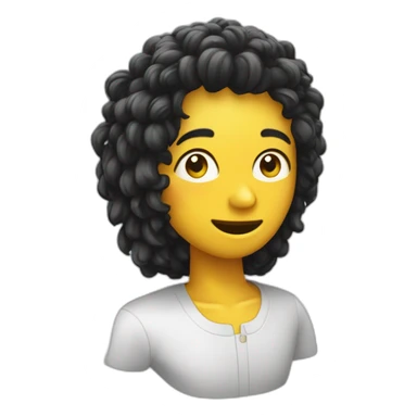 une personne noir aux cheveux boucler qui mange des bananes sticker