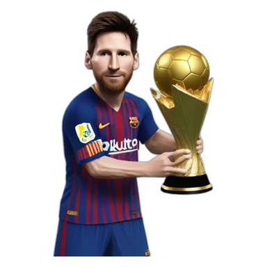 messi con la copa libertadores sticker