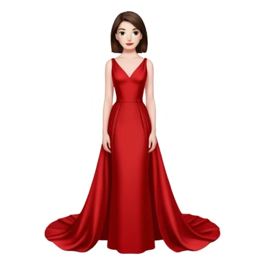 Anne Hathaway in red dress, red carpet sticker