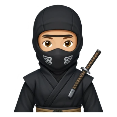 Ninja with MB written on it sticker