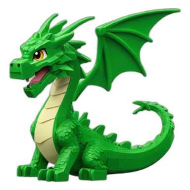 green gragon lego sticker