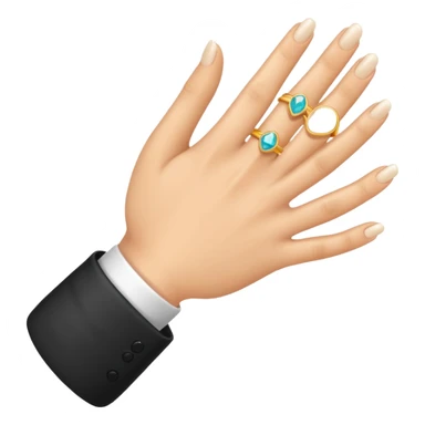 hand with wedding ring sticker