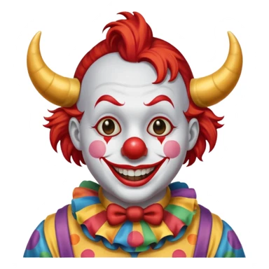  Clown with horn with big horn  sticker