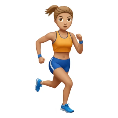 create a stocky female runner sticker