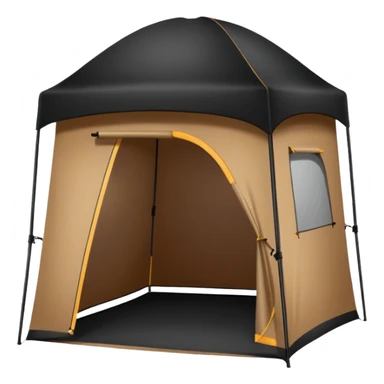 black spray tan tent sticker