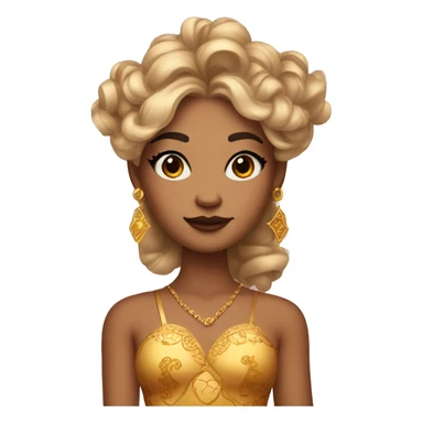 Create the zodiac sign leo as a girl with elaborate makeup and dress that matches the zodiac sign  sticker