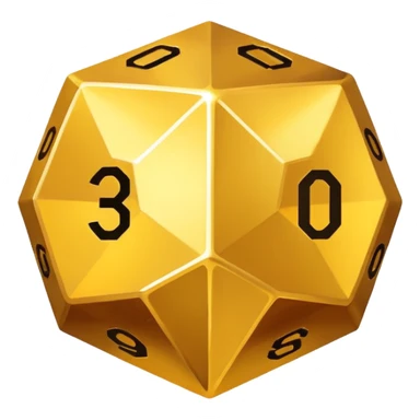 numbered dodecahedron sticker