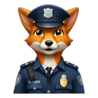 police fox sticker