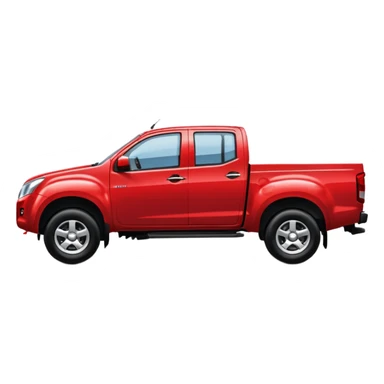 red isuzu d-max pickup truck driving  sticker