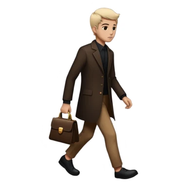 Character stepping out of their own shadow sticker