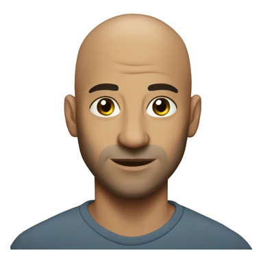 bald tattooed man indoors sticker